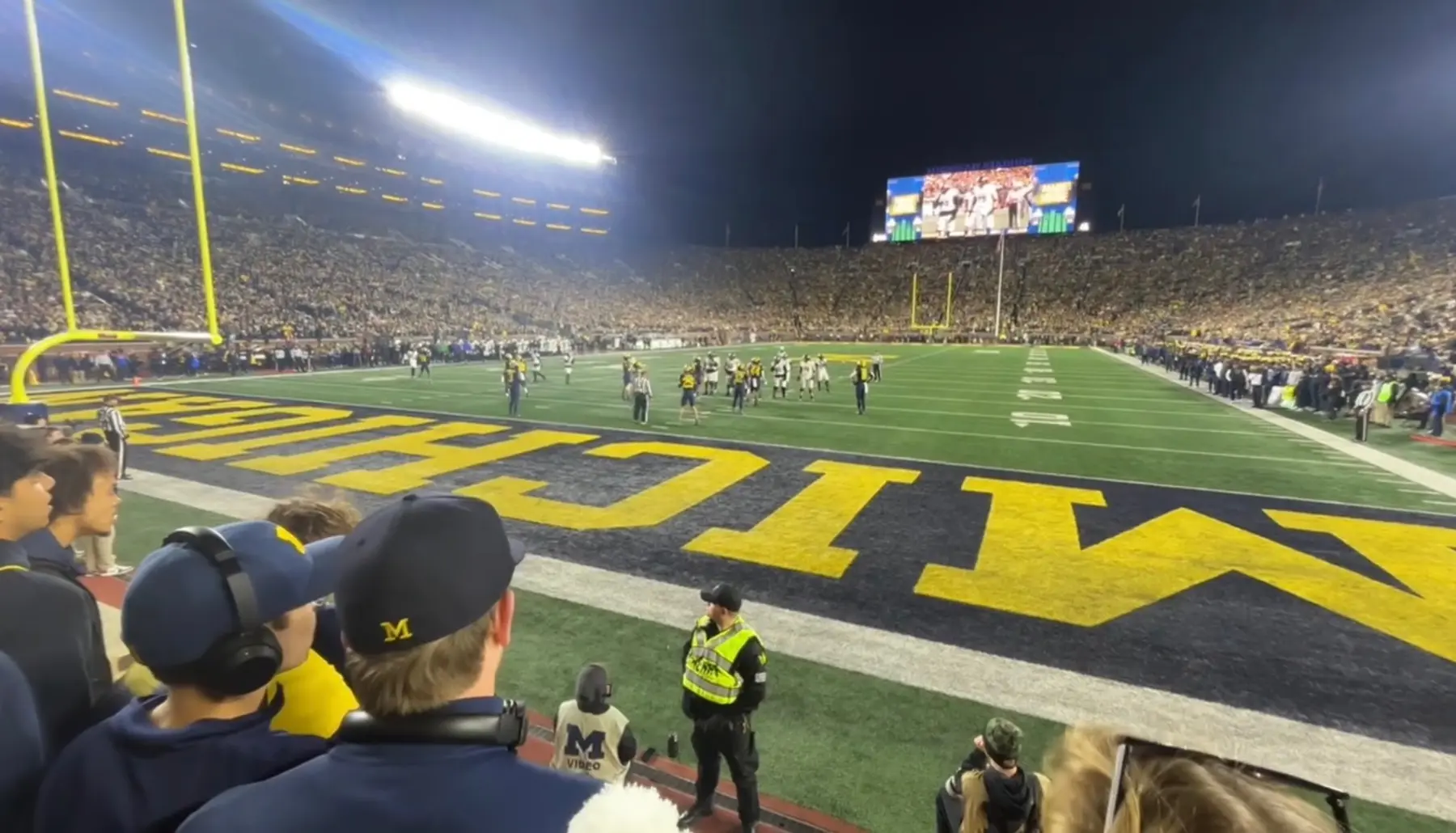 Michigan football from the front row at the Big House